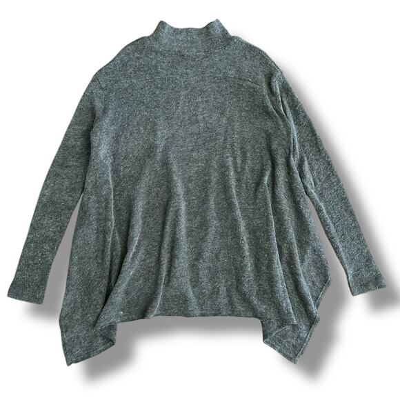 Altar’d State Green‎ Mock Neck Asymmetrical Hem Sweater Women’s Size M Soft Knit - Picture 5 of 6